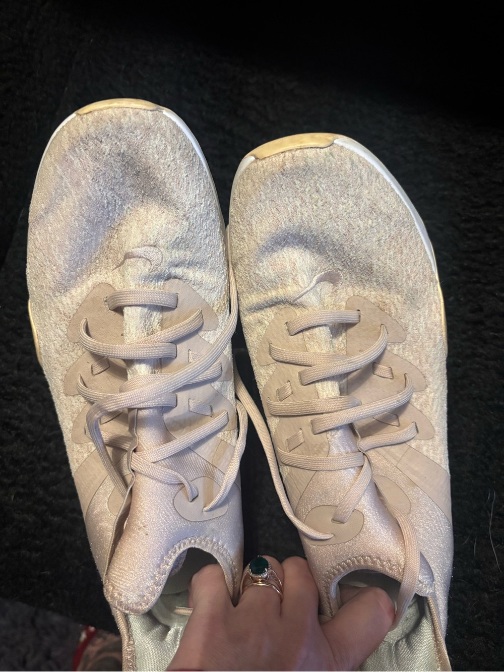 Nike Women’s Lace-Up Athletic Sneakers in Light Beige